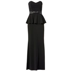 Badgley Mischka Rosalind Peplum Gown
